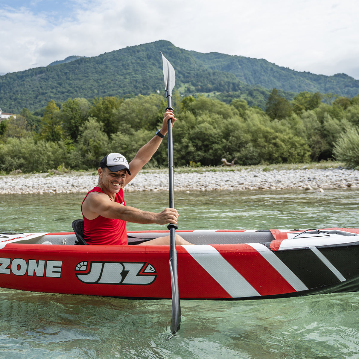 Kayak Canoa Gonfiabile Monoposto JBAY.ZONE 330