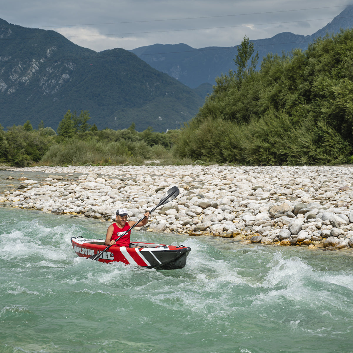 Kayak Canoa Gonfiabile Monoposto JBAY.ZONE 330