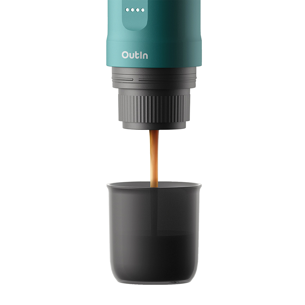 Tragbare Kaffeemaschine Outin Nano, Grünblaugrün
