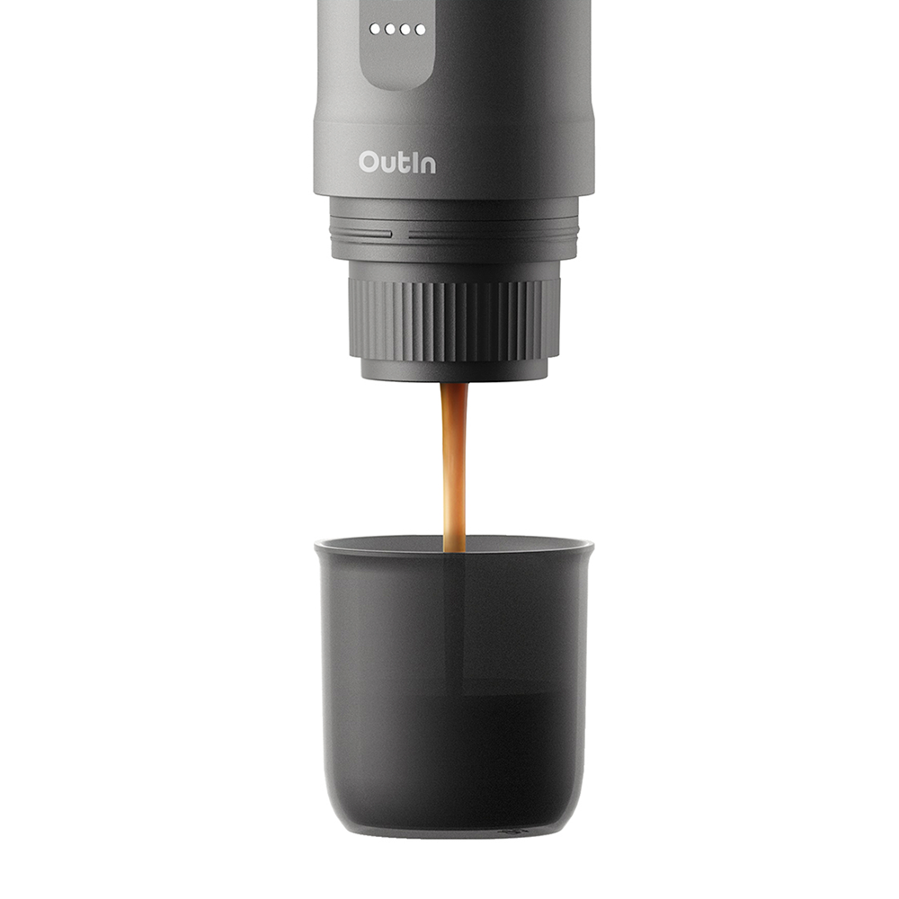 Outin Nano tragbare Kaffeemaschine Space Grey