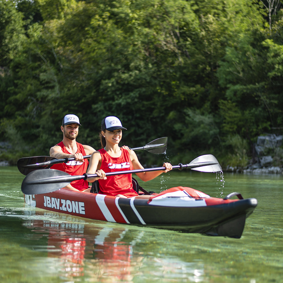 JBAY.ZONE 425 Two-Seater Inflatable Kayak Canoe