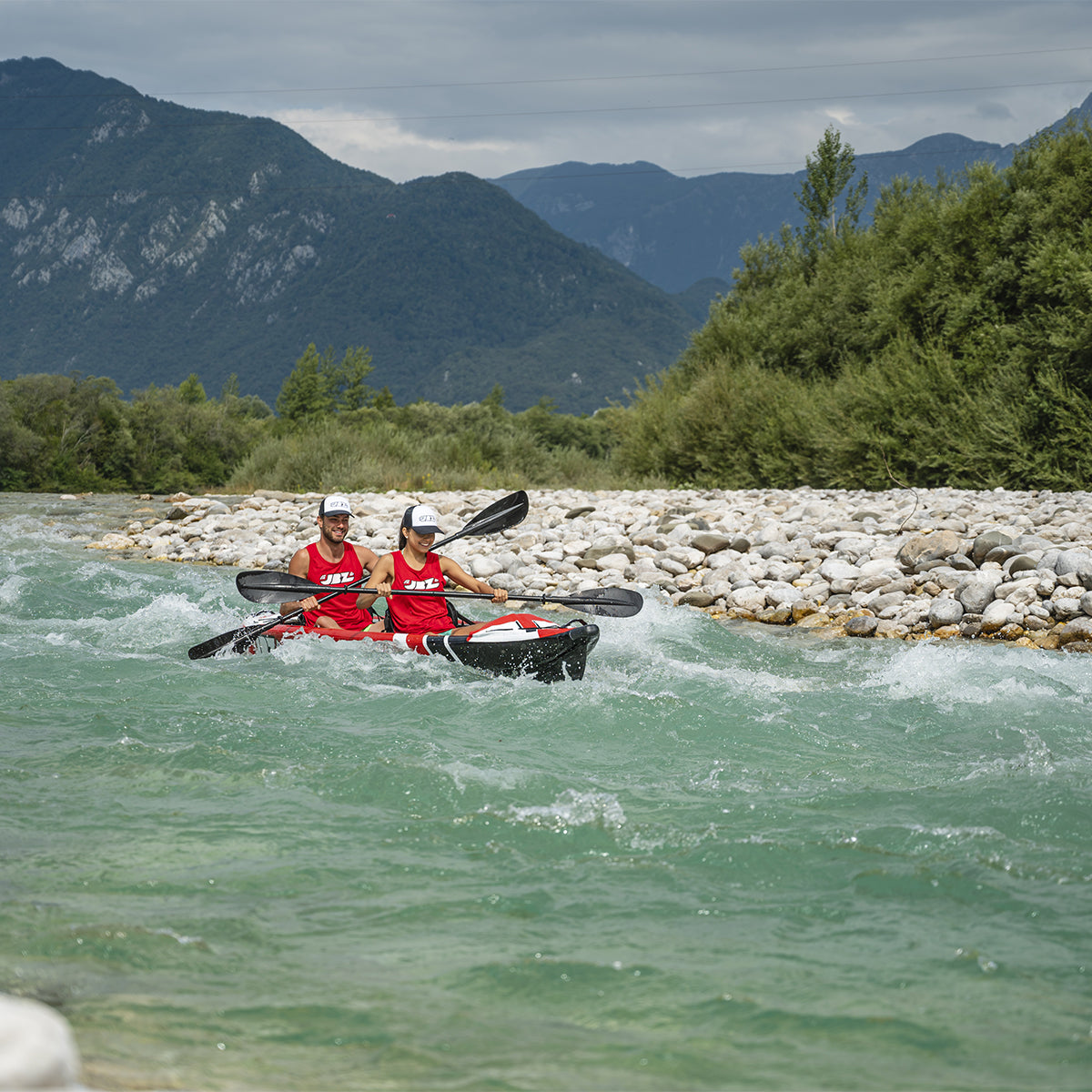 Kayak Canoa Gonfiabile Biposto JBAY.ZONE 425