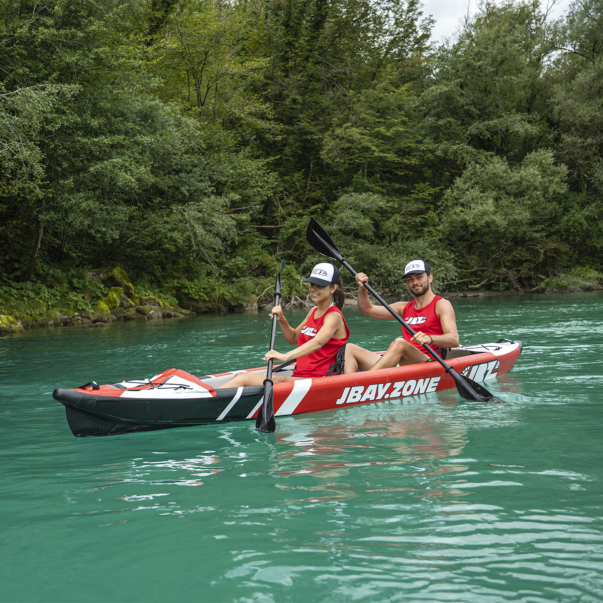 JBAY.ZONE 425 Two-Seater Inflatable Kayak Canoe