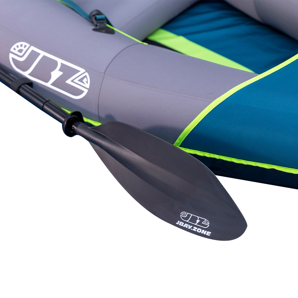 Two-seater inflatable kayak canoe JBAY.ZONE FLUO