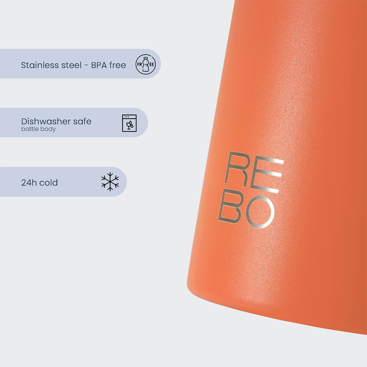 REBO Smart Bottle Coral Orange