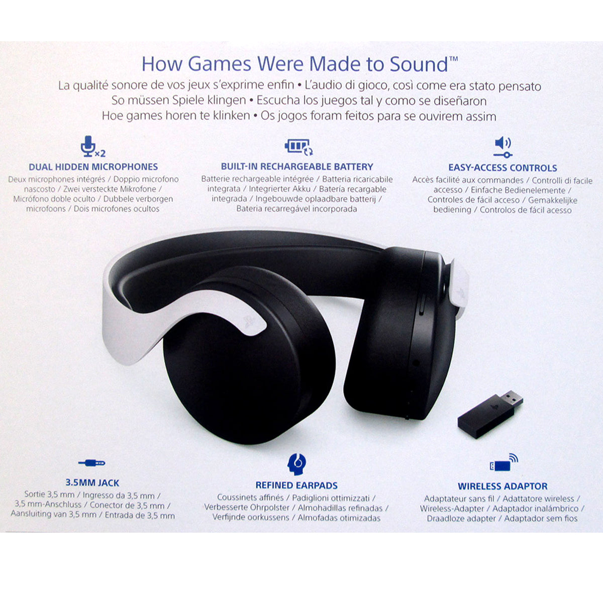 SONY PS5 Wireless Headphones Pulse 3D White