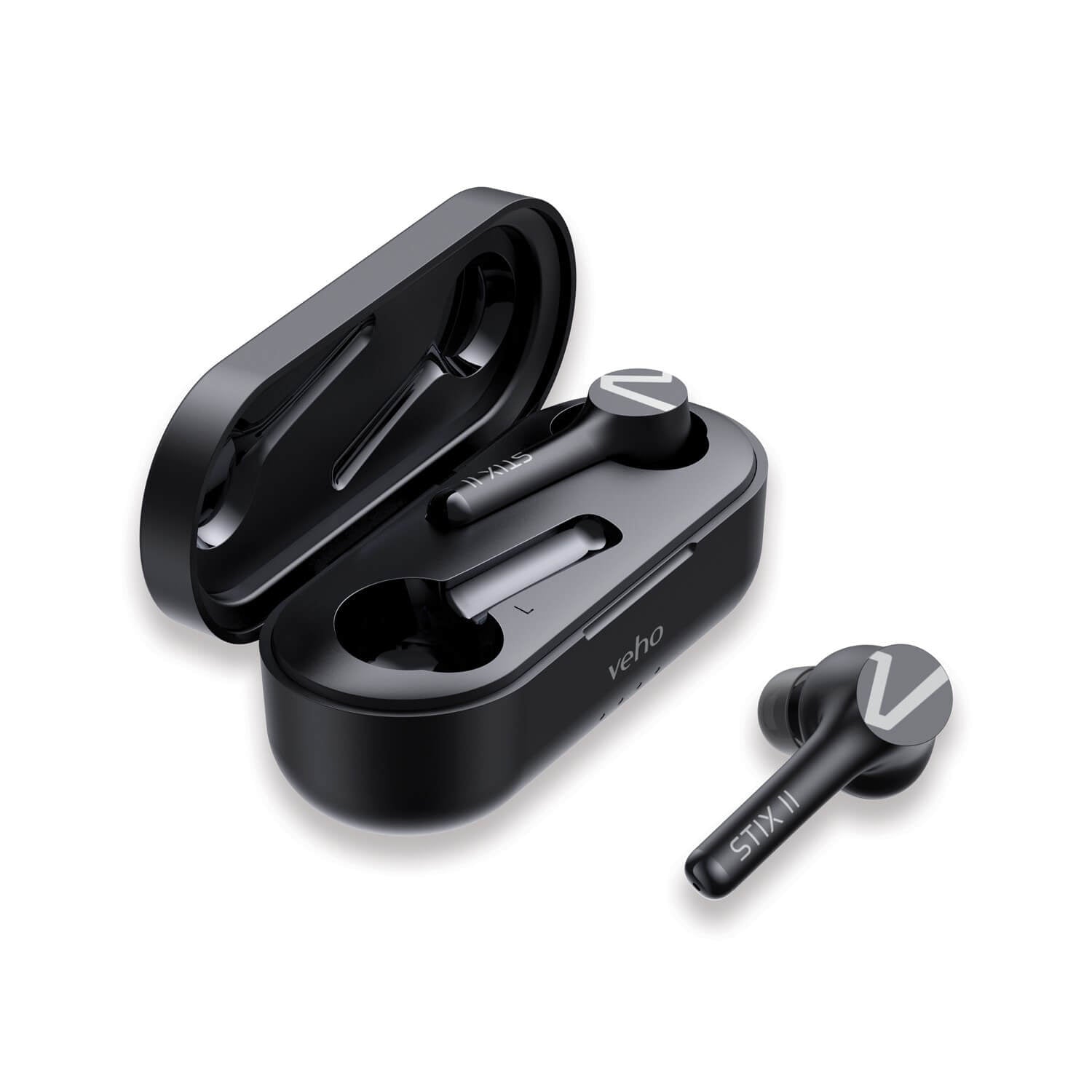 Veho STIX II True Wireless-Ohrhörer Carbon Black